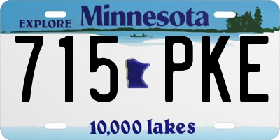 MN license plate 715PKE