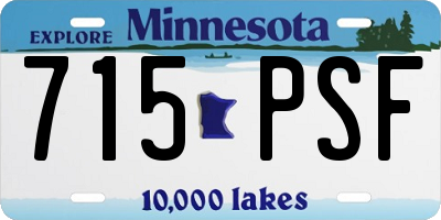 MN license plate 715PSF