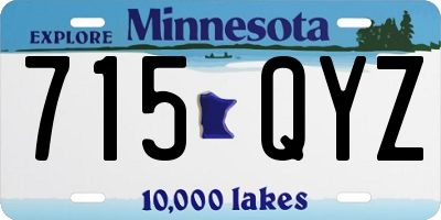 MN license plate 715QYZ