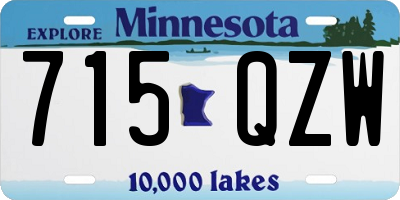 MN license plate 715QZW