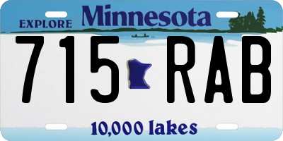 MN license plate 715RAB