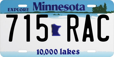 MN license plate 715RAC