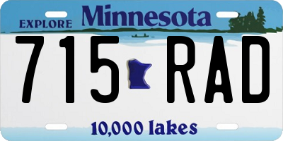 MN license plate 715RAD