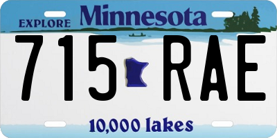 MN license plate 715RAE