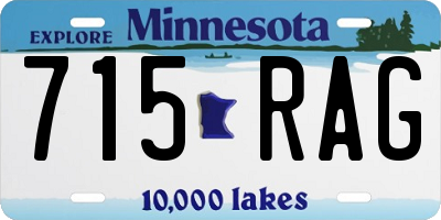 MN license plate 715RAG