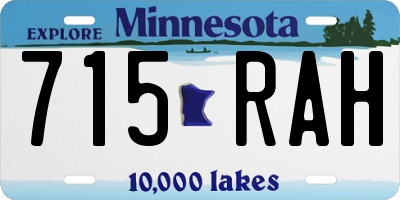 MN license plate 715RAH