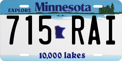 MN license plate 715RAI