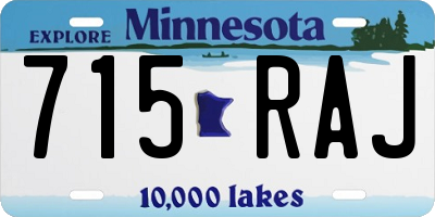 MN license plate 715RAJ