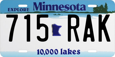 MN license plate 715RAK