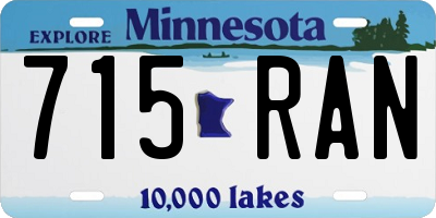MN license plate 715RAN