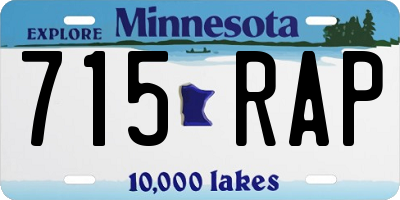 MN license plate 715RAP