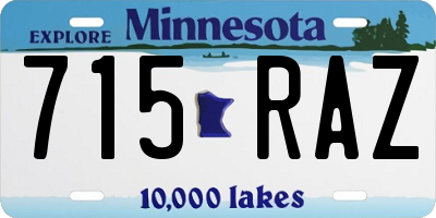 MN license plate 715RAZ