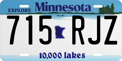 MN license plate 715RJZ