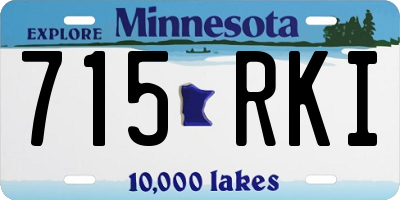MN license plate 715RKI
