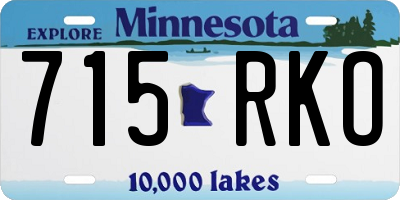 MN license plate 715RKO