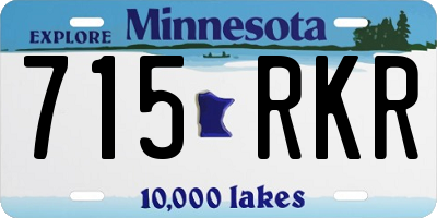 MN license plate 715RKR