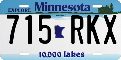MN license plate 715RKX