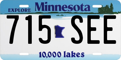 MN license plate 715SEE