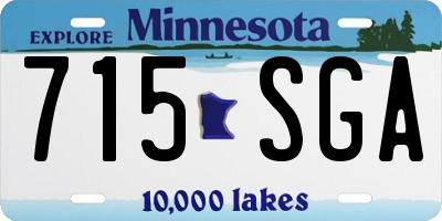 MN license plate 715SGA