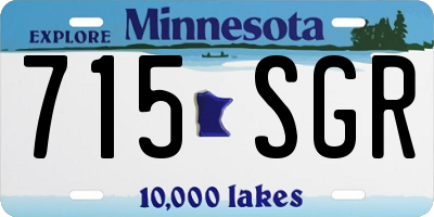 MN license plate 715SGR