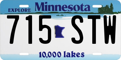 MN license plate 715STW