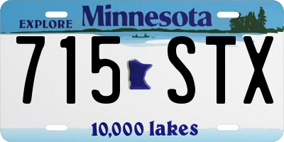 MN license plate 715STX