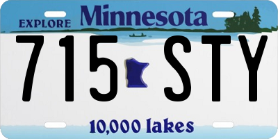 MN license plate 715STY