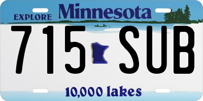MN license plate 715SUB