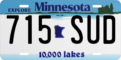 MN license plate 715SUD