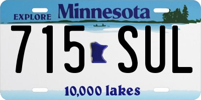 MN license plate 715SUL