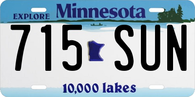 MN license plate 715SUN