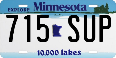 MN license plate 715SUP