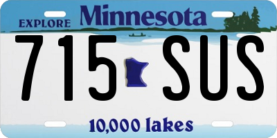 MN license plate 715SUS