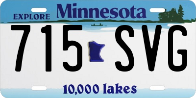 MN license plate 715SVG