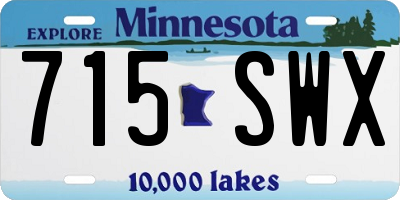 MN license plate 715SWX