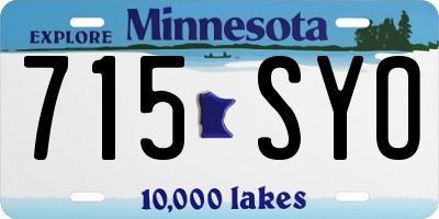 MN license plate 715SYO