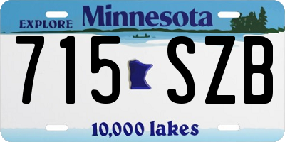 MN license plate 715SZB