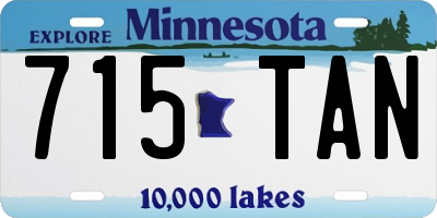 MN license plate 715TAN