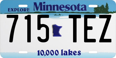 MN license plate 715TEZ