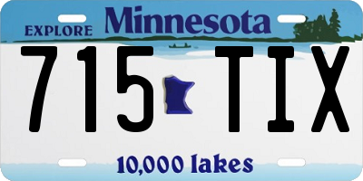 MN license plate 715TIX