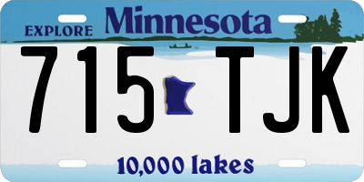 MN license plate 715TJK