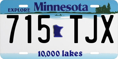 MN license plate 715TJX