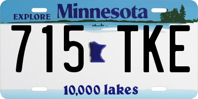 MN license plate 715TKE