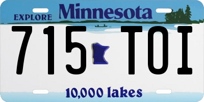 MN license plate 715TOI