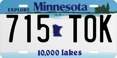 MN license plate 715TOK