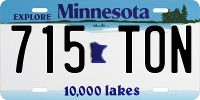 MN license plate 715TON