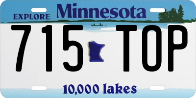 MN license plate 715TOP