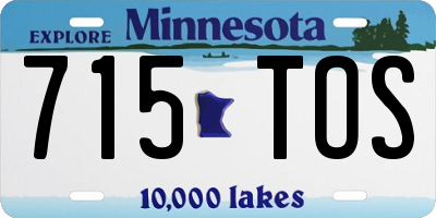MN license plate 715TOS