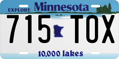 MN license plate 715TOX