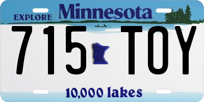MN license plate 715TOY
